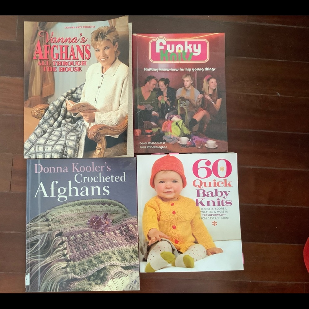 Crochet and knitting books